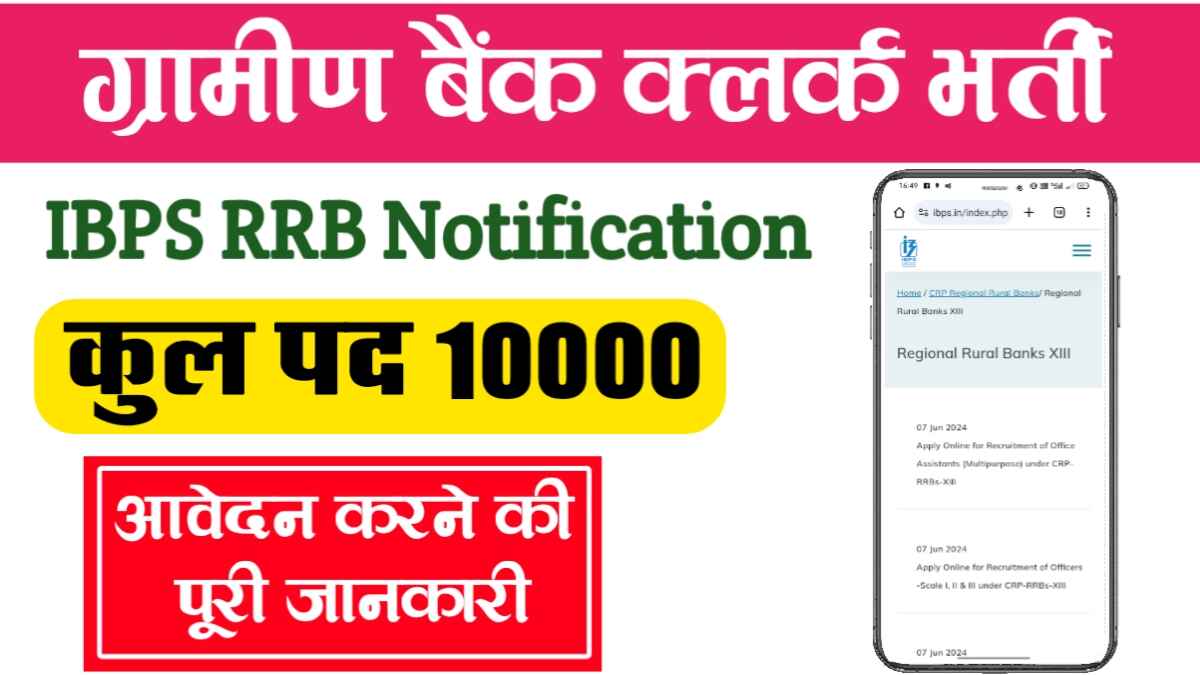 IBPS RRB Notification 2024 Apply Online